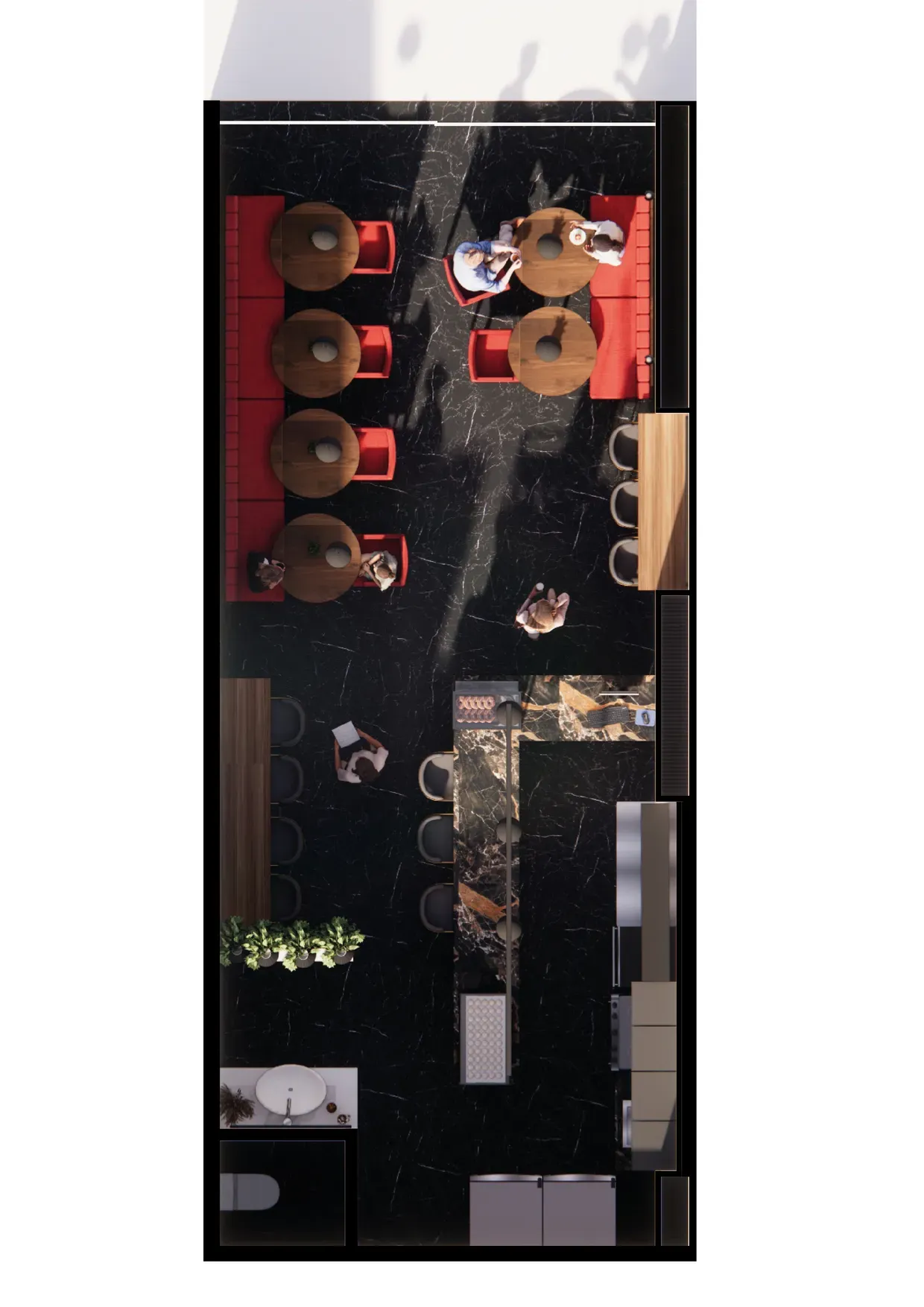 Render de Brûlée Cafe & Bar - Local